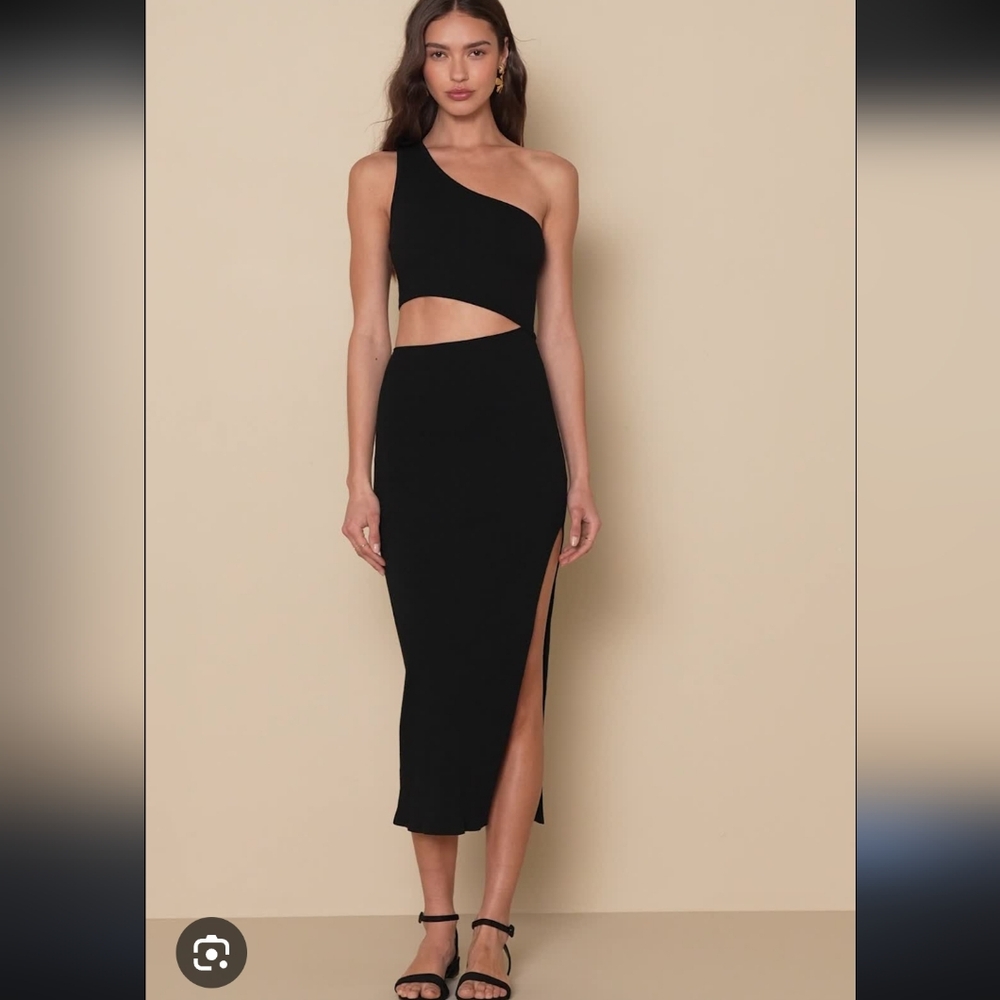 Lulus Spice Things Up Black Cutout Midi Dress - Picture 1 of 15